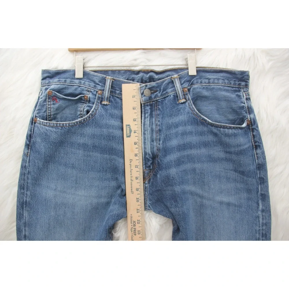 Polo Ralph Lauren Mens 36x28 Classic Fit Straight Leg Blue Denim Jeans Blokecore